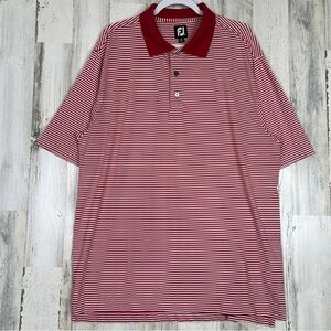 FootJoy Golf Shirt‎ Men's XL Red White Stripes